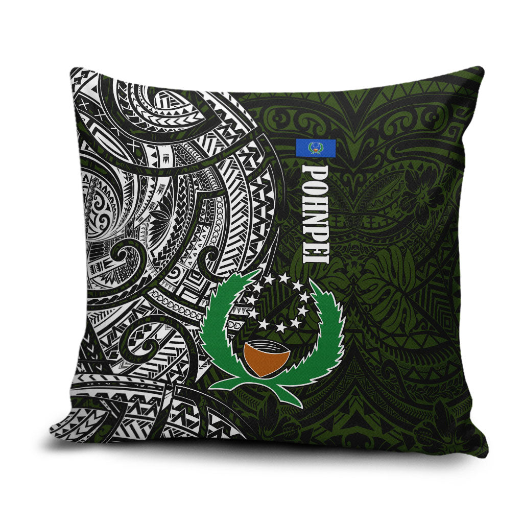 Pohnpei Federated States Of Micronesia Pillow Cover Polynesian Tribal Heritage Art With Kaselehlie State Seal