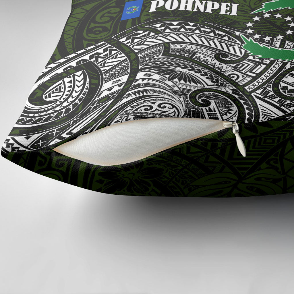 Pohnpei Federated States Of Micronesia Pillow Cover Polynesian Tribal Heritage Art With Kaselehlie State Seal