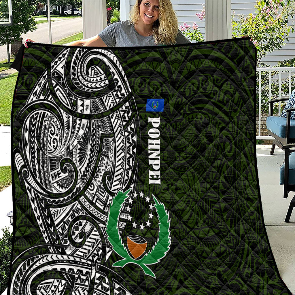 Pohnpei Federated States Of Micronesia Quilt Polynesian Tribal Heritage Art With Kaselehlie State Seal