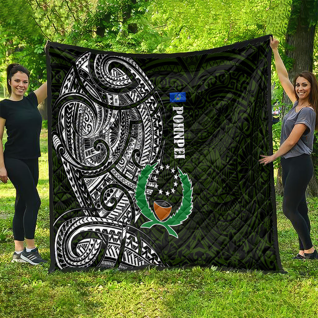 Pohnpei Federated States Of Micronesia Quilt Polynesian Tribal Heritage Art With Kaselehlie State Seal