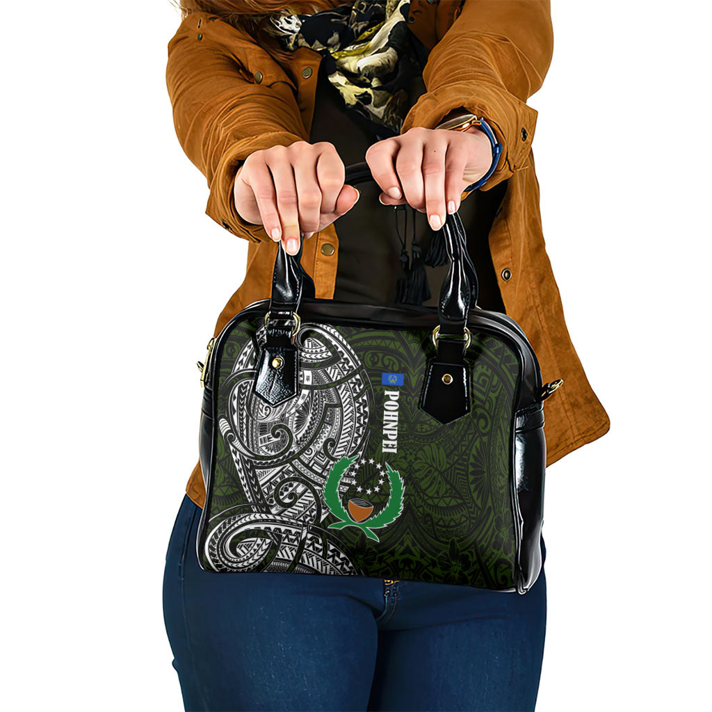 Pohnpei Federated States Of Micronesia Shoulder Handbag Polynesian Tribal Heritage Art With Kaselehlie State Seal