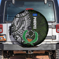 Pohnpei Federated States Of Micronesia Spare Tire Cover Polynesian Tribal Heritage Art With Kaselehlie State Seal