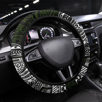 Pohnpei Federated States Of Micronesia Steering Wheel Cover Polynesian Tribal Heritage Art With Kaselehlie State Seal