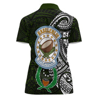 Pohnpei Federated States Of Micronesia Women Polo Shirt Polynesian Tribal Heritage Art With Kaselehlie State Seal TS04 - Polynesian Pride
