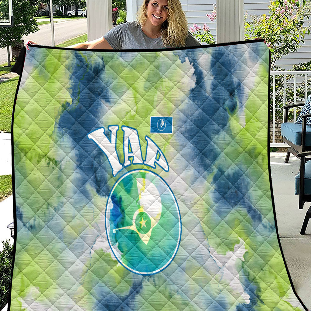 Yap Island Heritage Cultural Symbol Quilt Micronesian Flag Stone Money Watercolor Abstract Art Design