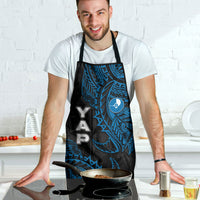 Yap Island Tribal Heritage Apron Micronesian Polynesian Tattoo Pattern Blue Black Cultural Art