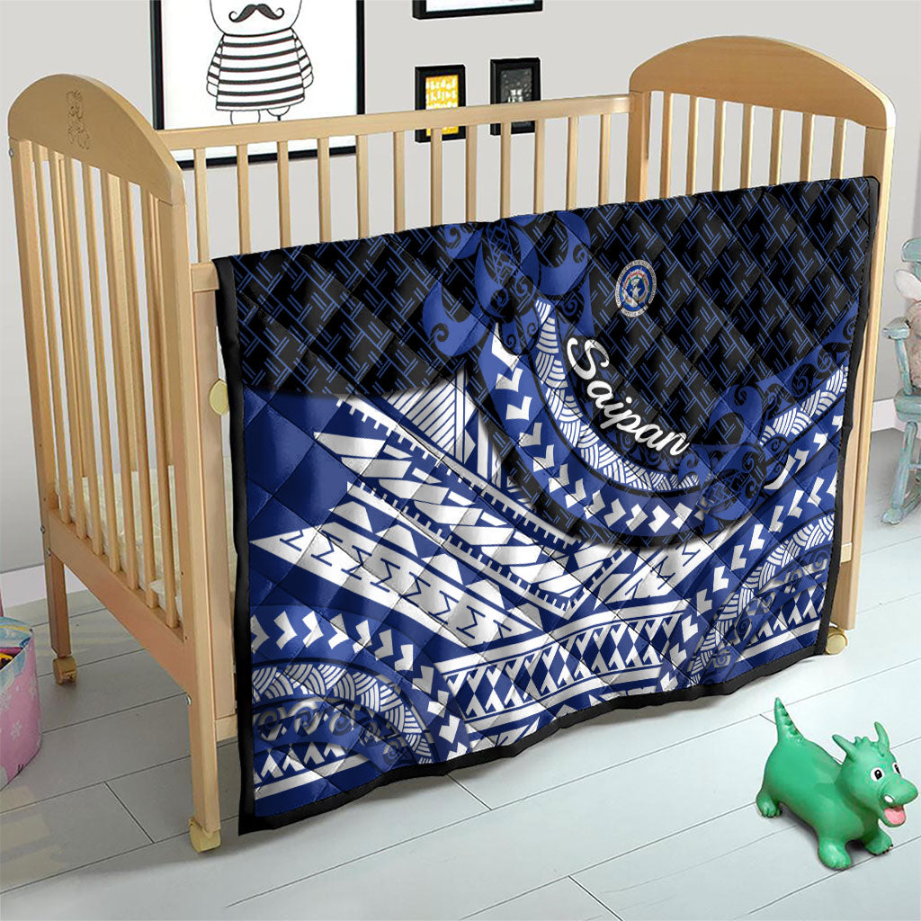 Northern Mariana Islands Saipan Quilt Polynesian Tribal Pattern - Commonwealth Seal Art TS04 - Polynesian Pride