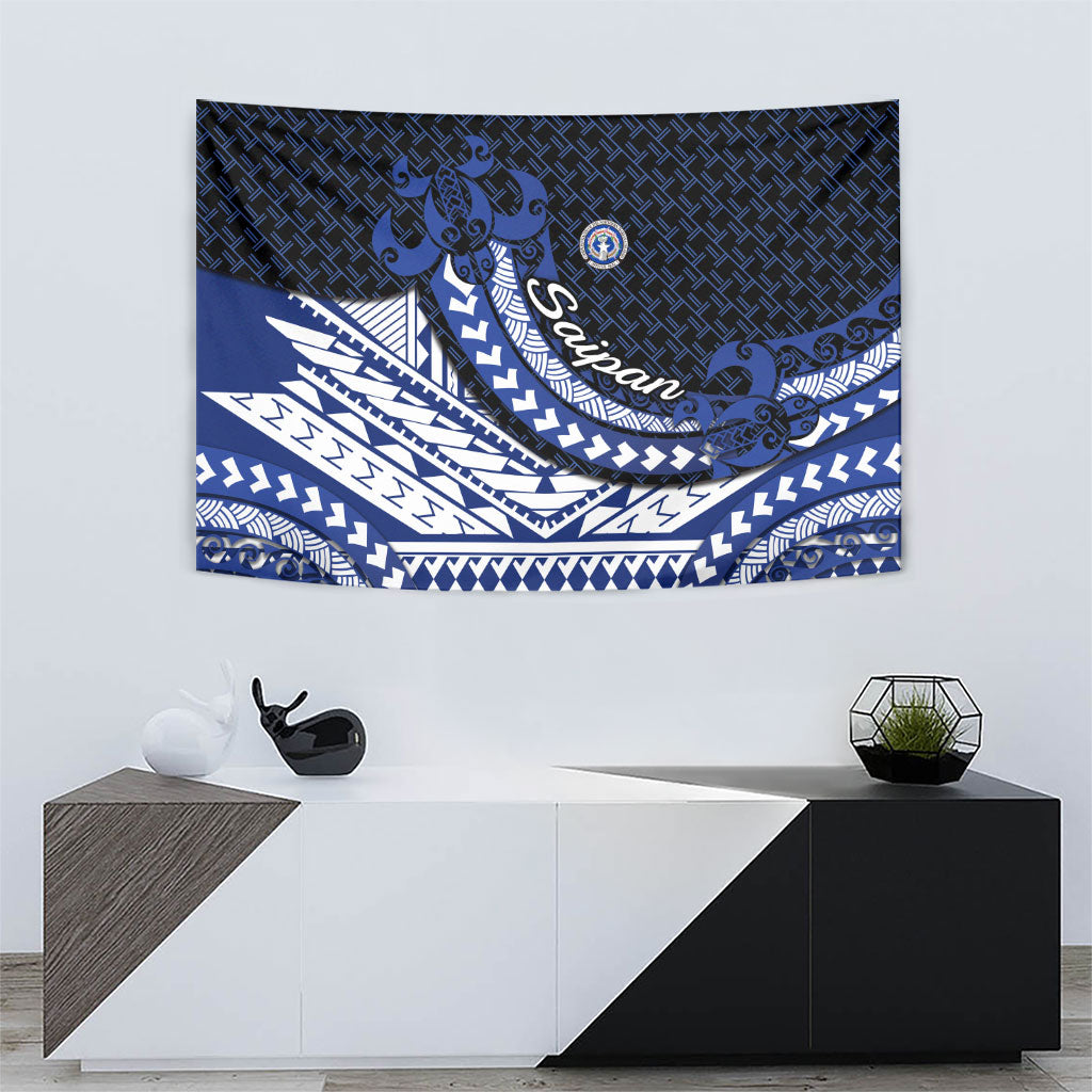 Northern Mariana Islands Saipan Tapestry Polynesian Tribal Pattern - Commonwealth Seal Art TS04 - Polynesian Pride