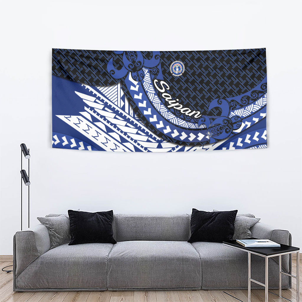 Northern Mariana Islands Saipan Tapestry Polynesian Tribal Pattern - Commonwealth Seal Art TS04 - Polynesian Pride