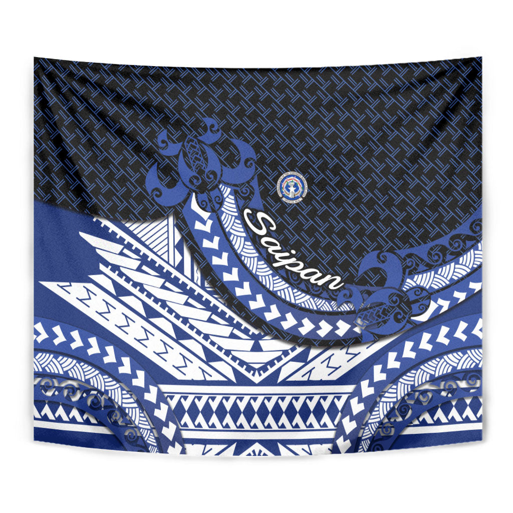 Northern Mariana Islands Saipan Tapestry Polynesian Tribal Pattern - Commonwealth Seal Art TS04 - Polynesian Pride