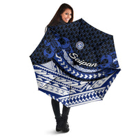 Northern Mariana Islands Saipan Umbrella Polynesian Tribal Pattern - Commonwealth Seal Art TS04 - Polynesian Pride