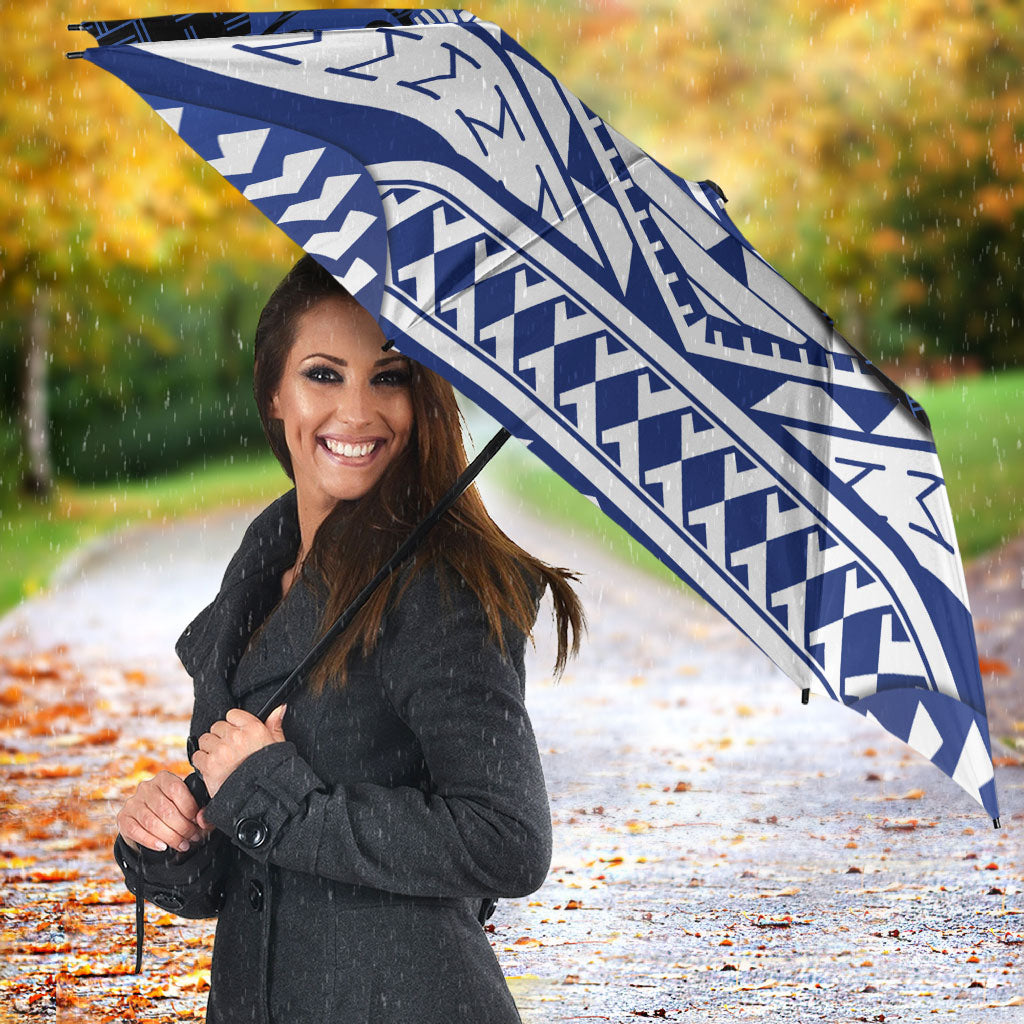 Northern Mariana Islands Saipan Umbrella Polynesian Tribal Pattern - Commonwealth Seal Art TS04 - Polynesian Pride