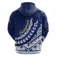 Northern Mariana Islands Saipan Zip Hoodie Polynesian Tribal Pattern - Commonwealth Seal Art TS04 - Polynesian Pride