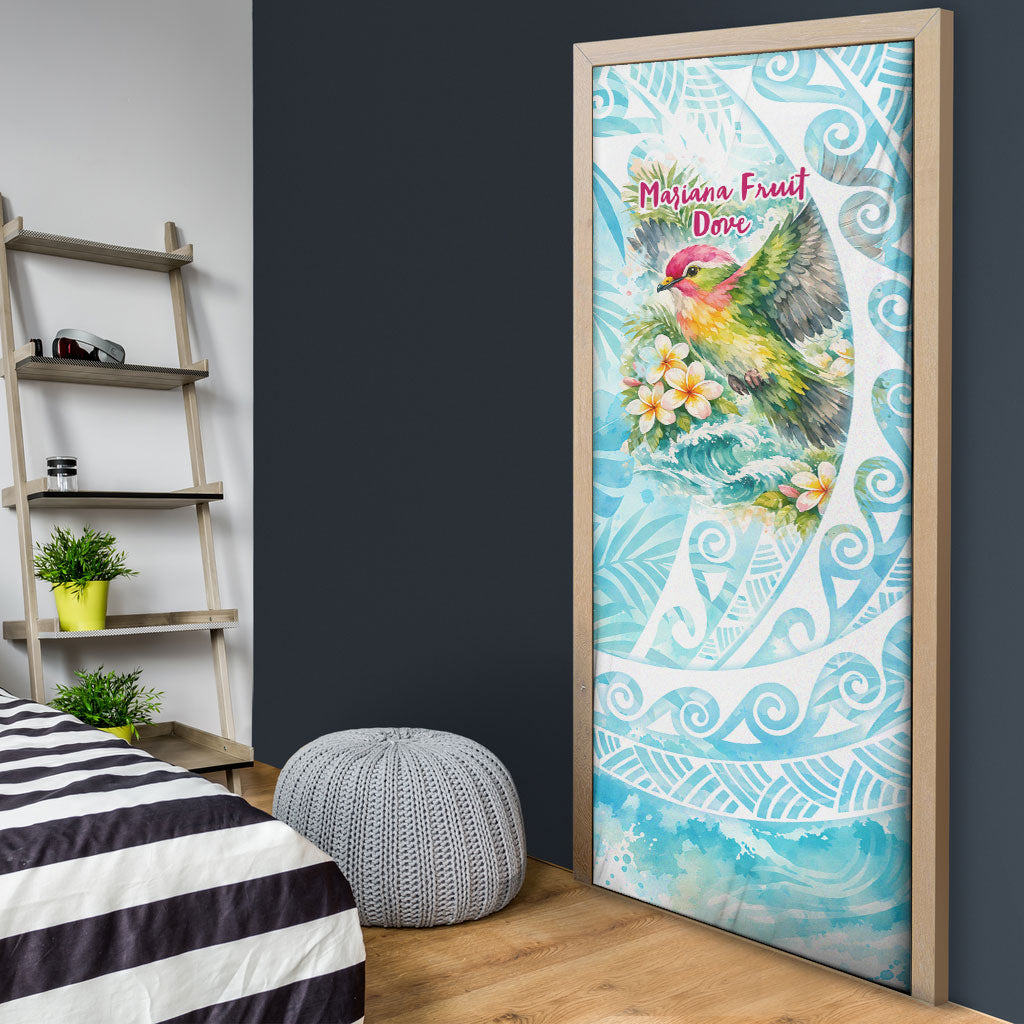 Saipan CMNI Door Cover Polynesian Northern Mariana Islands Fruit Dove Watercolor TS04 - Polynesian Pride