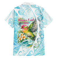 Saipan CMNI Family Matching Short Sleeve Bodycon Dress and Hawaiian Shirt Polynesian Northern Mariana Islands Fruit Dove Watercolor TS04 - Polynesian Pride