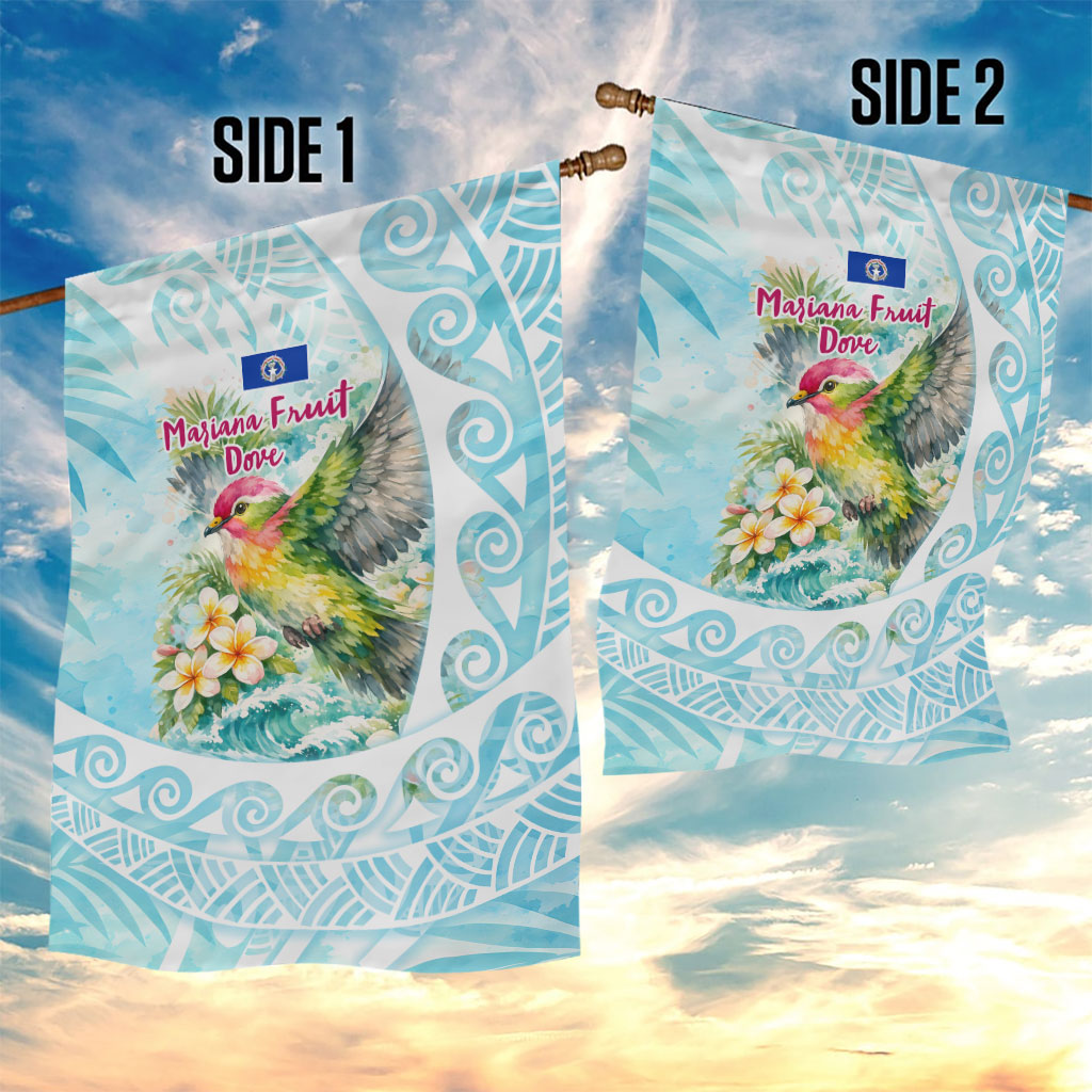 Saipan CMNI Garden Flag Polynesian Northern Mariana Islands Fruit Dove Watercolor TS04 - Polynesian Pride