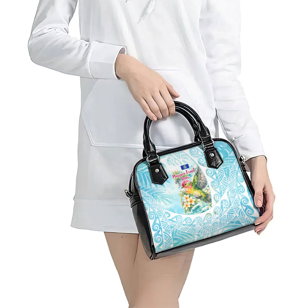 Saipan CMNI Shoulder Handbag Polynesian Northern Mariana Islands Fruit Dove Watercolor TS04 - Polynesian Pride