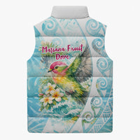 Saipan CMNI Sleeveless Puffer Jacket Polynesian Northern Mariana Islands Fruit Dove Watercolor TS04 - Polynesian Pride