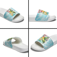 Saipan CMNI Slide Sandals Polynesian Northern Mariana Islands Fruit Dove Watercolor TS04 - Polynesian Pride