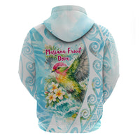 Saipan CMNI Zip Hoodie Polynesian Northern Mariana Islands Fruit Dove Watercolor TS04 - Polynesian Pride