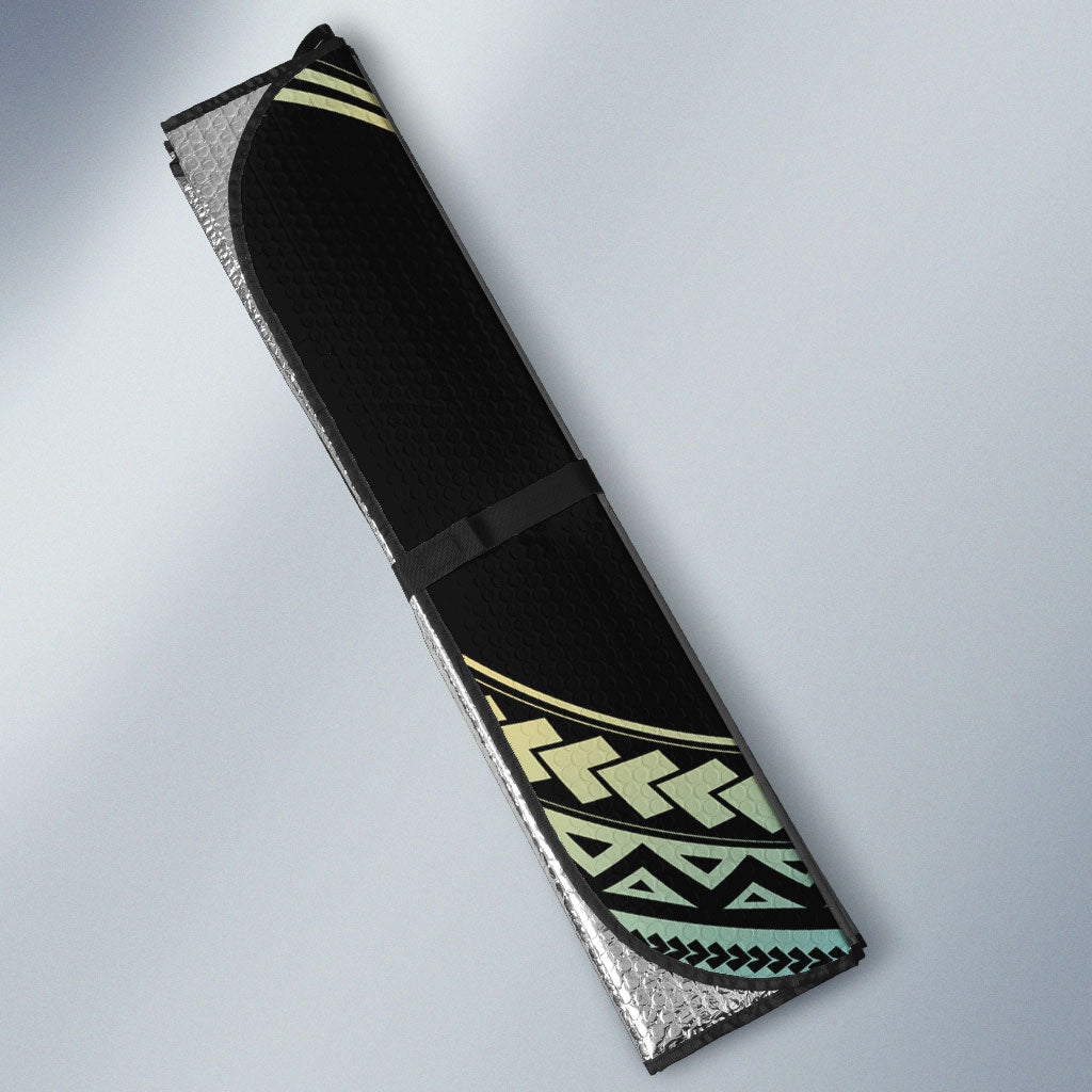 Personalized Masefau American Samoa Whale Auto Sun Shade Polynesian Tribal Pattern Tropical Hibiscus