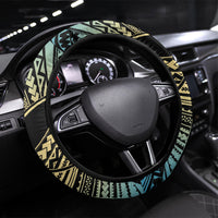 Masefau American Samoa Whale Steering Wheel Cover Polynesian Tribal Pattern Tropical Hibiscus