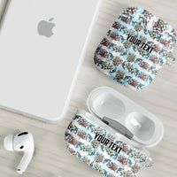 Personalized Masefau American Samoa AirPods Case Vintage Whale Hibiscus Ocean Waves