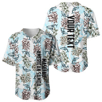 Personalized Masefau American Samoa Baseball Jersey Vintage Whale Hibiscus Ocean Waves