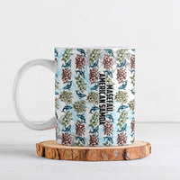 Personalized Masefau American Samoa Ceramic Mug Vintage Whale Hibiscus Ocean Waves