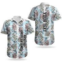 Personalized Masefau American Samoa Couples Matching Summer Maxi Dress and Hawaiian Shirt Vintage Whale Hibiscus Ocean Waves
