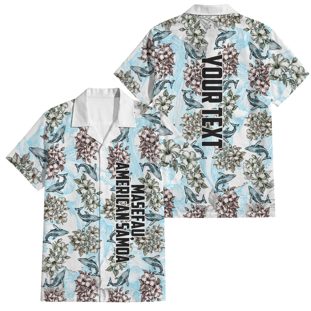 Personalized Masefau American Samoa Family Matching Long Sleeve Bodycon Dress and Hawaiian Shirt Vintage Whale Hibiscus Ocean Waves