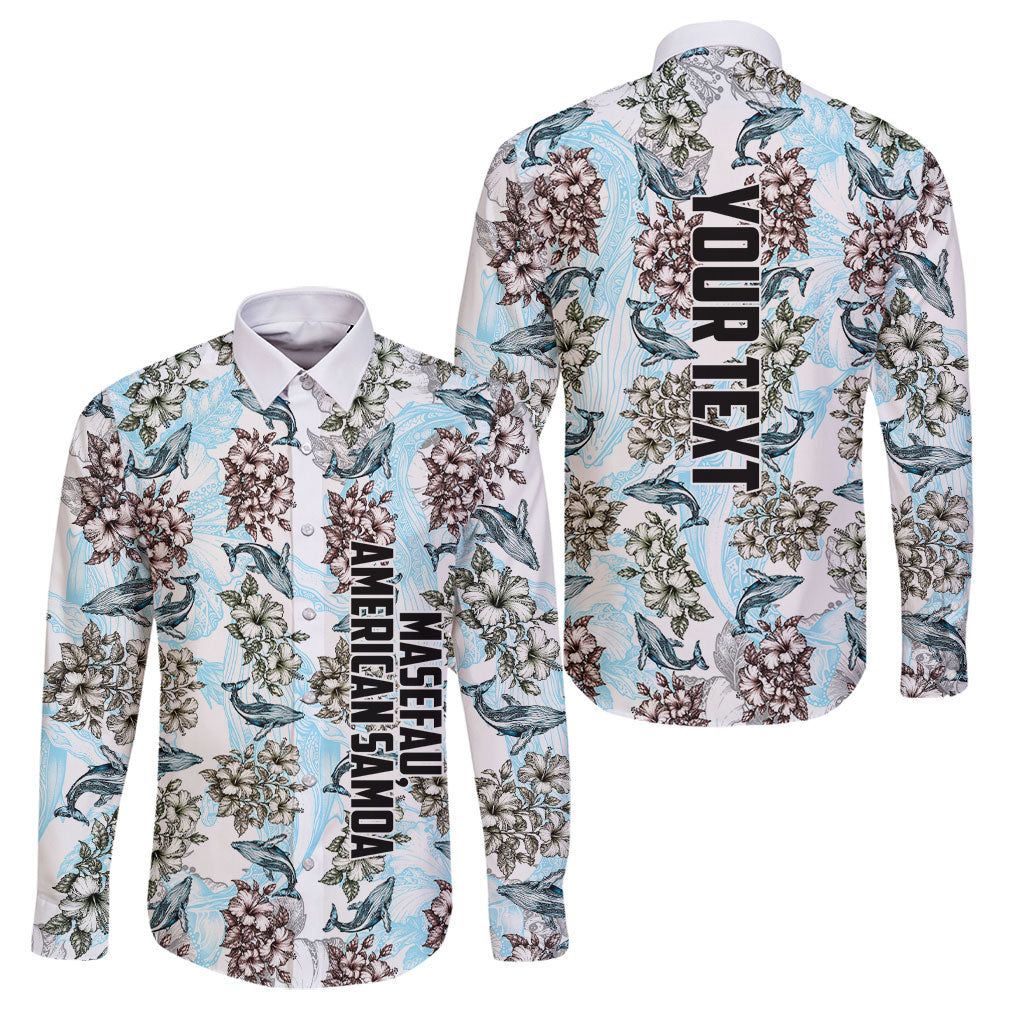 Personalized Masefau American Samoa Family Matching Off Shoulder Short Dress and Hawaiian Shirt Vintage Whale Hibiscus Ocean Waves