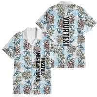 Personalized Masefau American Samoa Family Matching Short Sleeve Bodycon Dress and Hawaiian Shirt Vintage Whale Hibiscus Ocean Waves