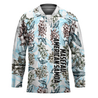 Personalized Masefau American Samoa Hockey Jersey Vintage Whale Hibiscus Ocean Waves