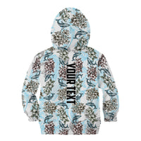 Personalized Masefau American Samoa Kid Hoodie Vintage Whale Hibiscus Ocean Waves
