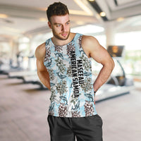 Personalized Masefau American Samoa Men Tank Top Vintage Whale Hibiscus Ocean Waves
