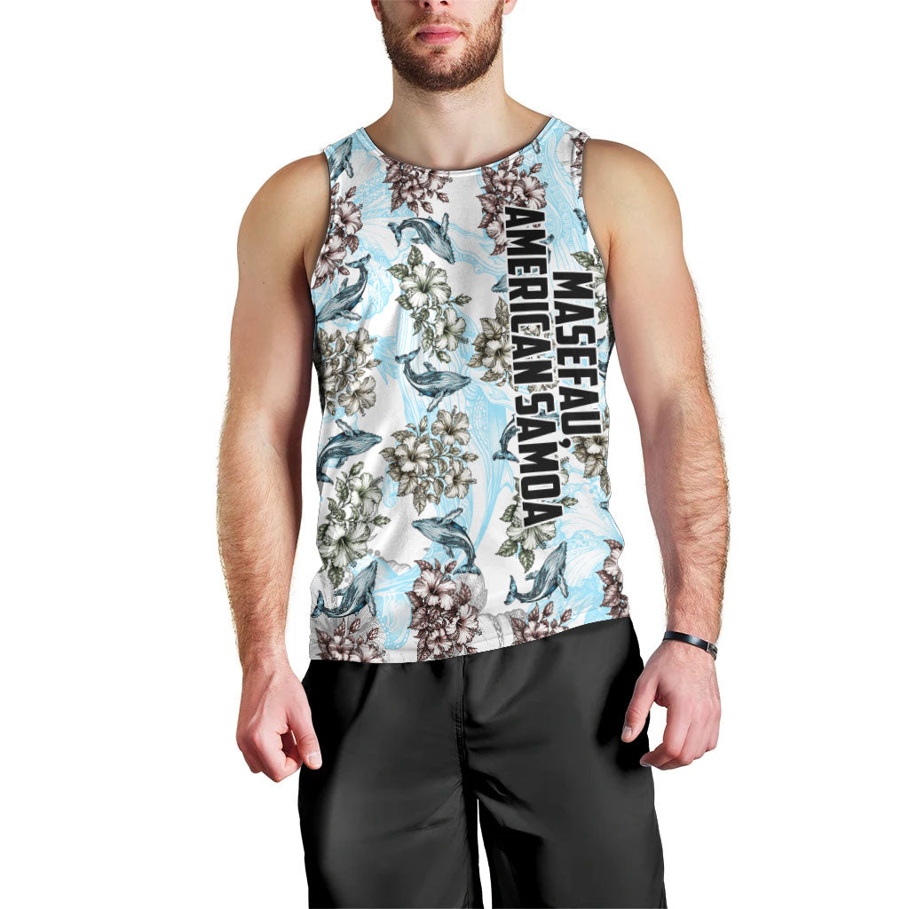 Personalized Masefau American Samoa Men Tank Top Vintage Whale Hibiscus Ocean Waves