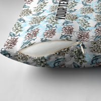 Personalized Masefau American Samoa Pillow Cover Vintage Whale Hibiscus Ocean Waves