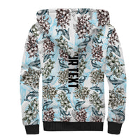 Personalized Masefau American Samoa Sherpa Hoodie Vintage Whale Hibiscus Ocean Waves