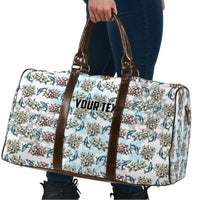 Personalized Masefau American Samoa Travel Bag Vintage Whale Hibiscus Ocean Waves