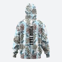 Personalized Masefau American Samoa Zip Hoodie Vintage Whale Hibiscus Ocean Waves