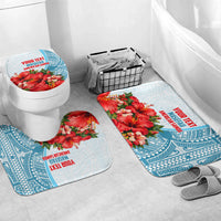 Personalized American Samoa Masefau Bathroom Set Hibiscus Tropical Floral Whale Polynesian Tribal Pattern