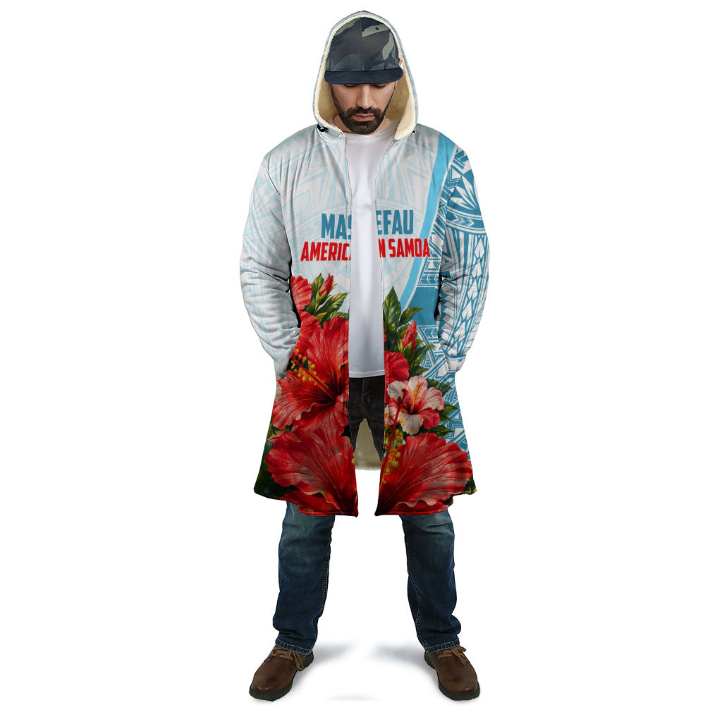 Personalized American Samoa Masefau Cloak Hibiscus Tropical Floral Whale Polynesian Tribal Pattern