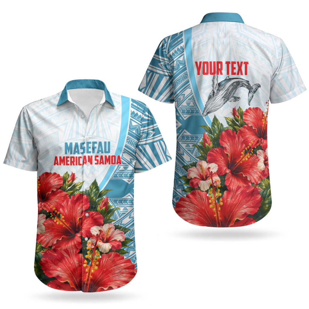 Personalized American Samoa Masefau Couples Matching Summer Maxi Dress and Hawaiian Shirt Hibiscus Tropical Floral Whale Polynesian Tribal Pattern