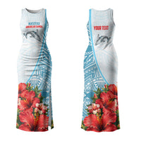 Personalized American Samoa Masefau Couples Matching Tank Maxi Dress and Hawaiian Shirt Hibiscus Tropical Floral Whale Polynesian Tribal Pattern
