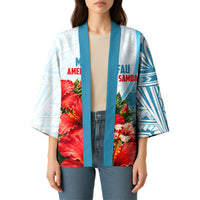 Personalized American Samoa Masefau Kimono Hibiscus Tropical Floral Whale Polynesian Tribal Pattern