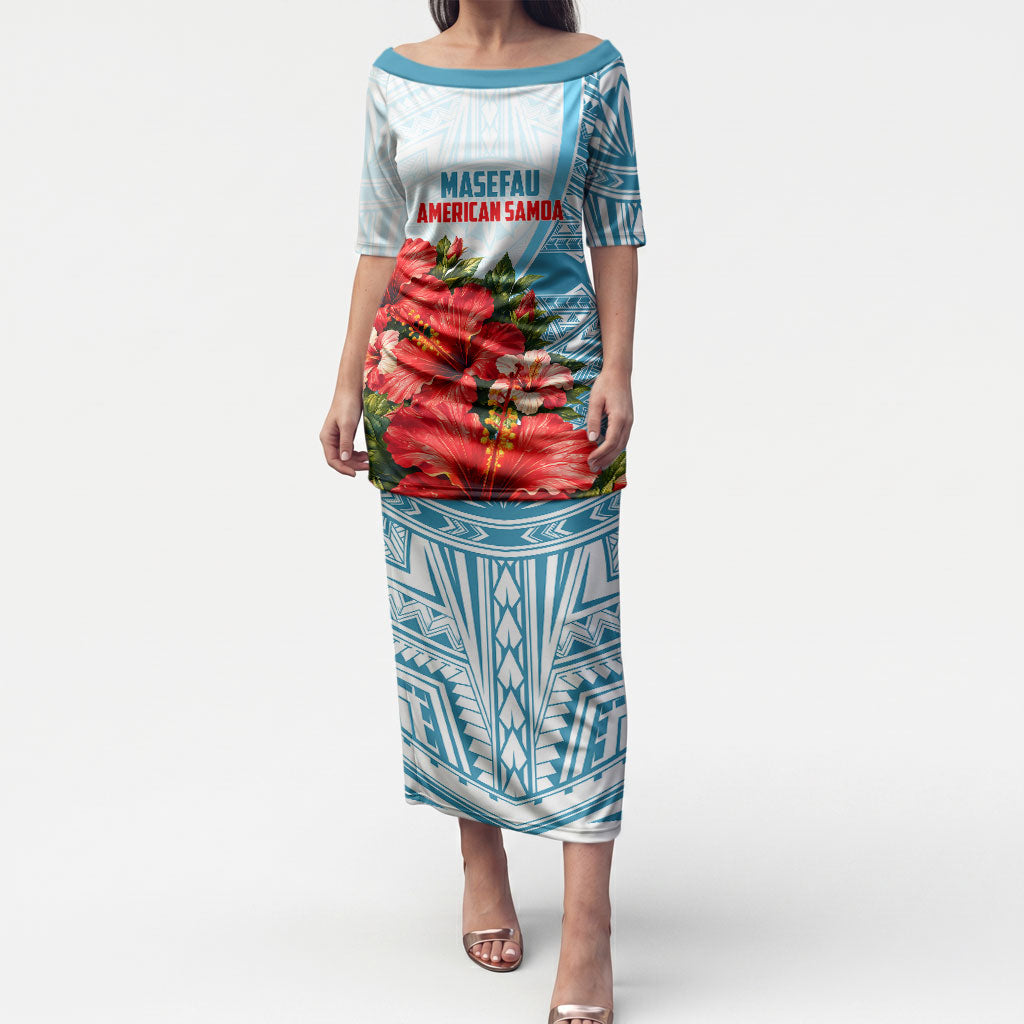 Personalized American Samoa Masefau Puletasi Hibiscus Tropical Floral Whale Polynesian Tribal Pattern