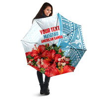 Personalized American Samoa Masefau Umbrella Hibiscus Tropical Floral Whale Polynesian Tribal Pattern