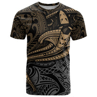 Polynesian T Shirt Hammerhead Shark Tribal Pattern TS04 Black/Yellow - Polynesian Pride