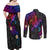 Turtle and Plumeria - Polynesian Couples Matching Off Shoulder Maxi Dress and Long Sleeve Button Shirts TS04 - Polynesian Pride